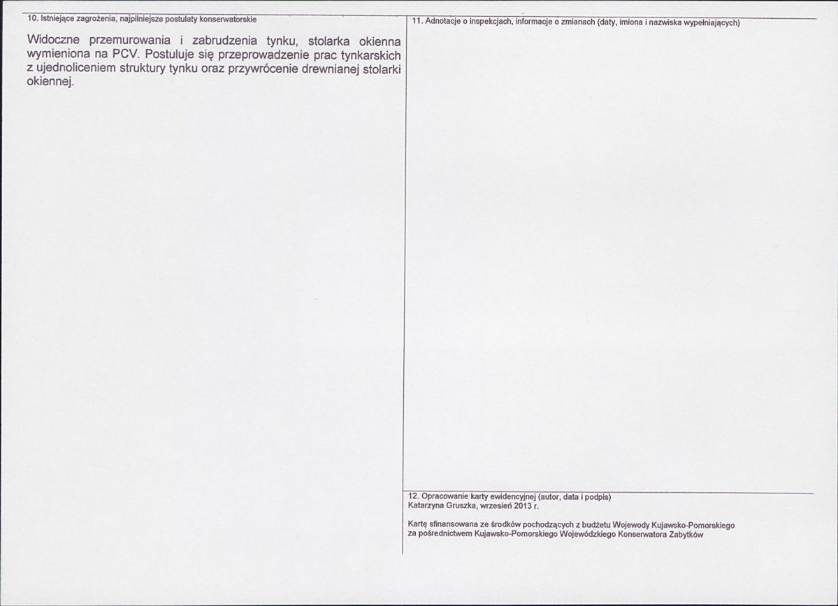 KEZN - Karta obiektu niewpisanego do rejestru, skan nr 2