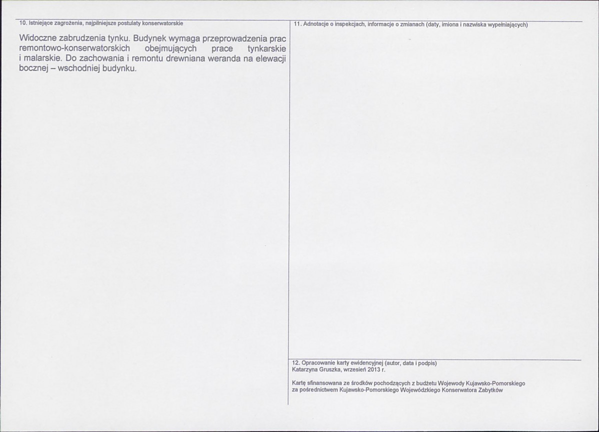 KEZN - Karta obiektu niewpisanego do rejestru, skan nr 2