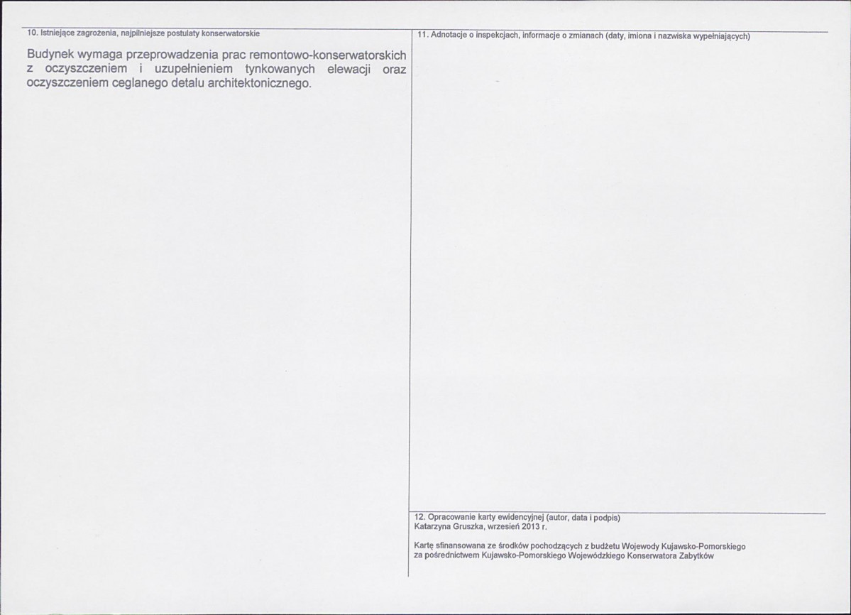KEZN - Karta obiektu niewpisanego do rejestru, skan nr 2