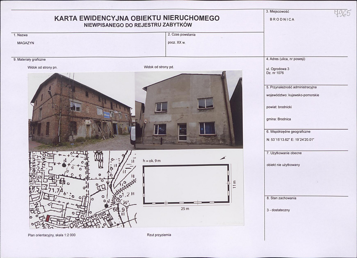 KEZN - Karta obiektu niewpisanego do rejestru, skan nr 1