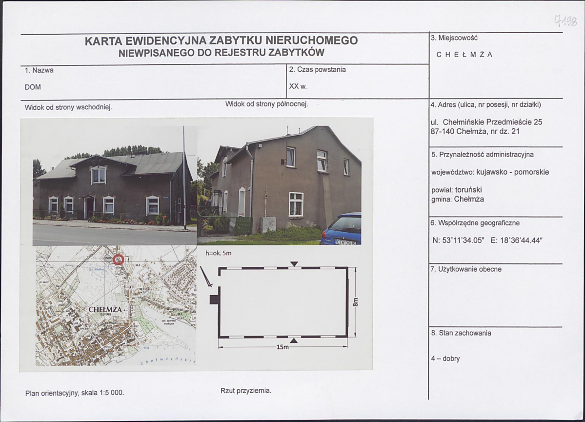 KEZN - Karta obiektu niewpisanego do rejestru, skan nr 1