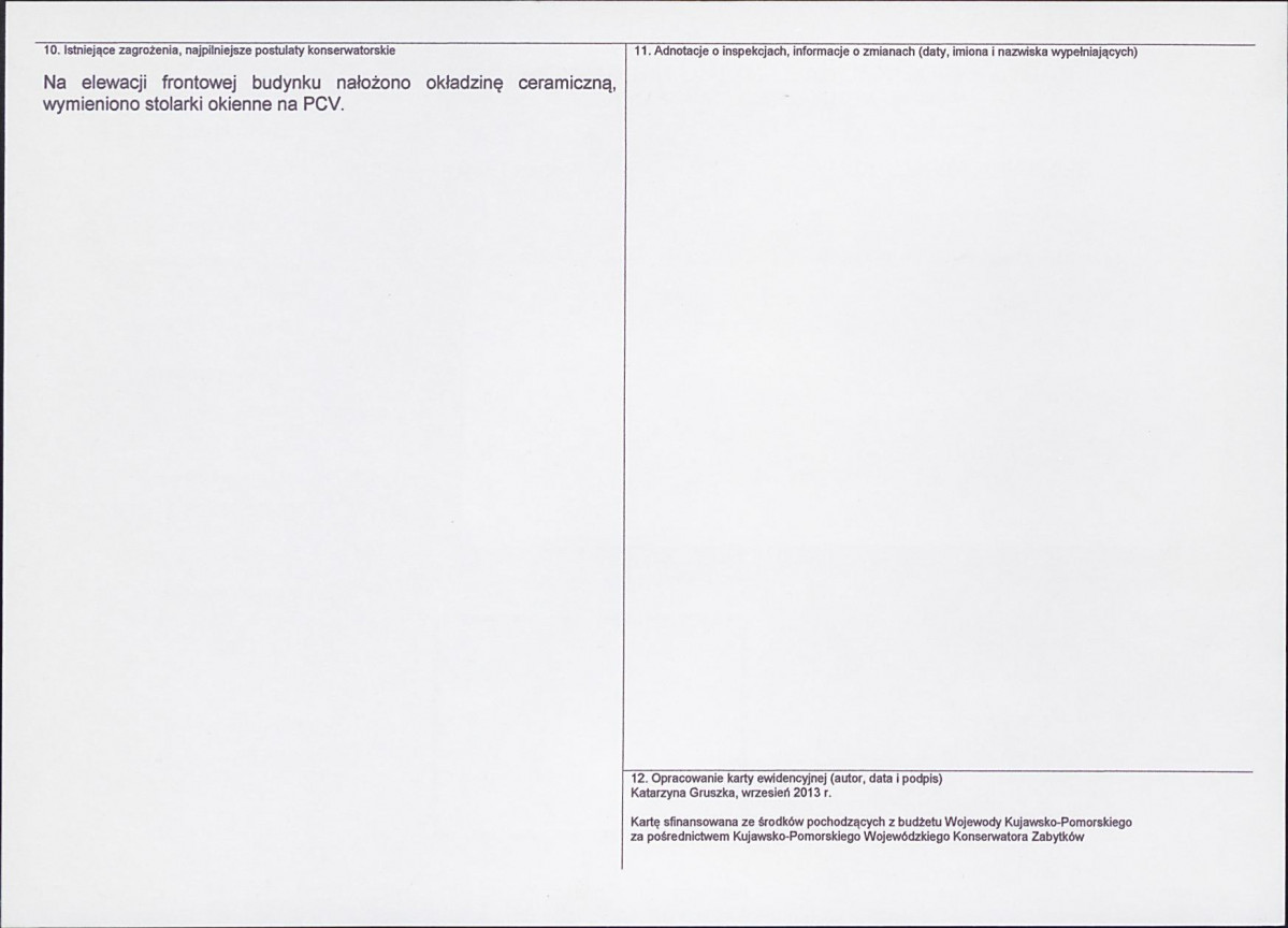 KEZN - Karta obiektu niewpisanego do rejestru, skan nr 2