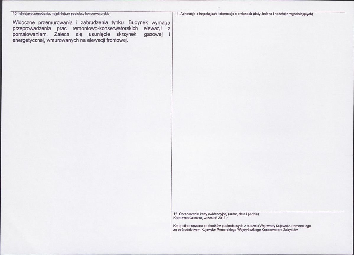KEZN - Karta obiektu niewpisanego do rejestru, skan nr 2