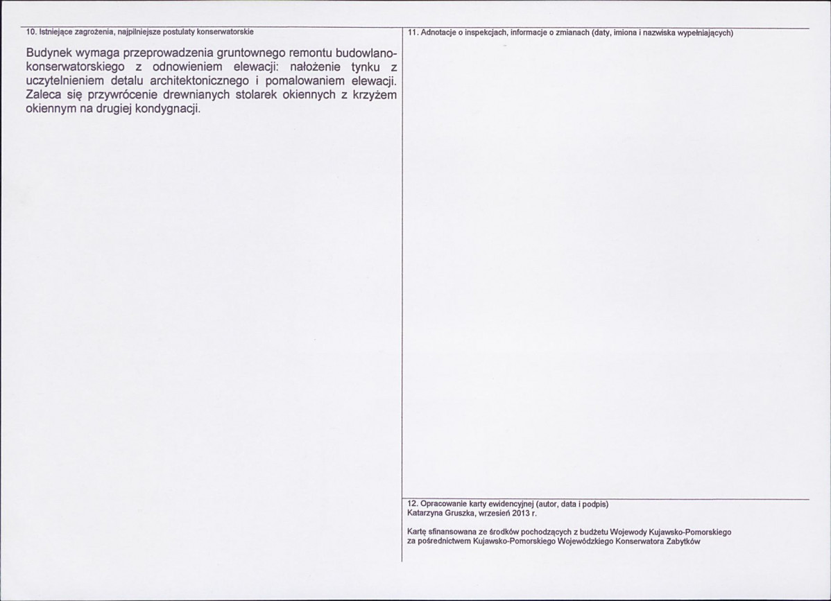KEZN - Karta obiektu niewpisanego do rejestru, skan nr 2