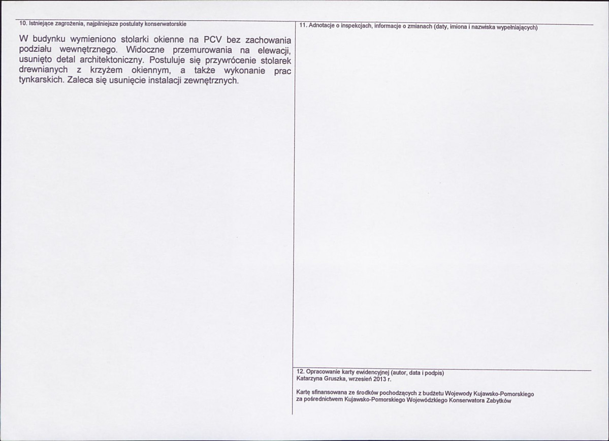 KEZN - Karta obiektu niewpisanego do rejestru, skan nr 2