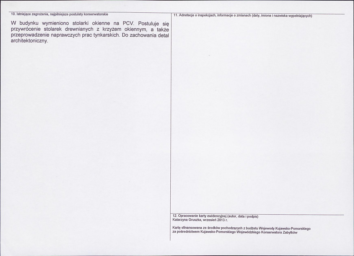 KEZN - Karta obiektu niewpisanego do rejestru, skan nr 2