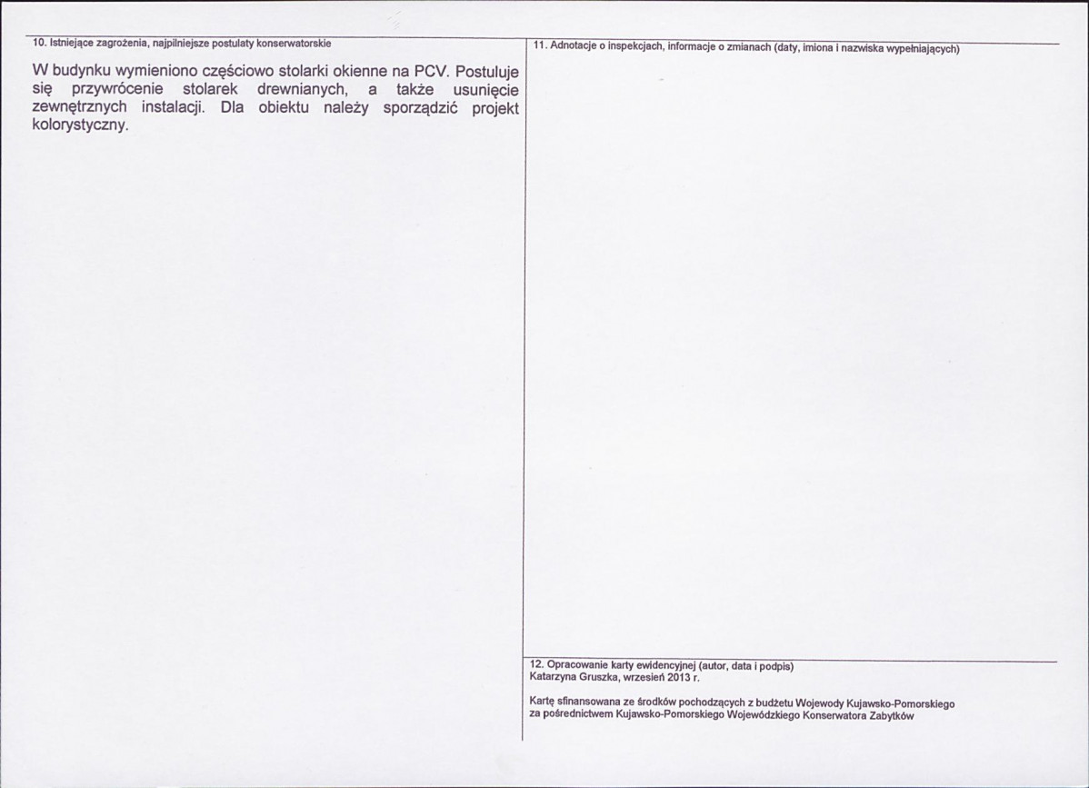 KEZN - Karta obiektu niewpisanego do rejestru, skan nr 2