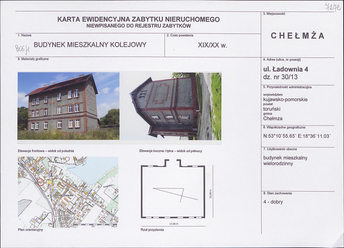 KEZN - Karta obiektu niewpisanego do rejestru, skan nr 1
