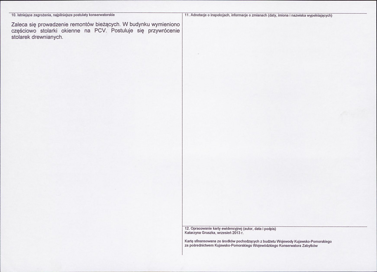 KEZN - Karta obiektu niewpisanego do rejestru, skan nr 2
