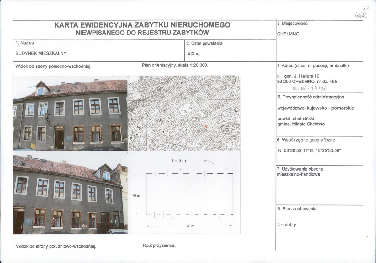 KEZN - Karta obiektu niewpisanego do rejestru, skan nr 1