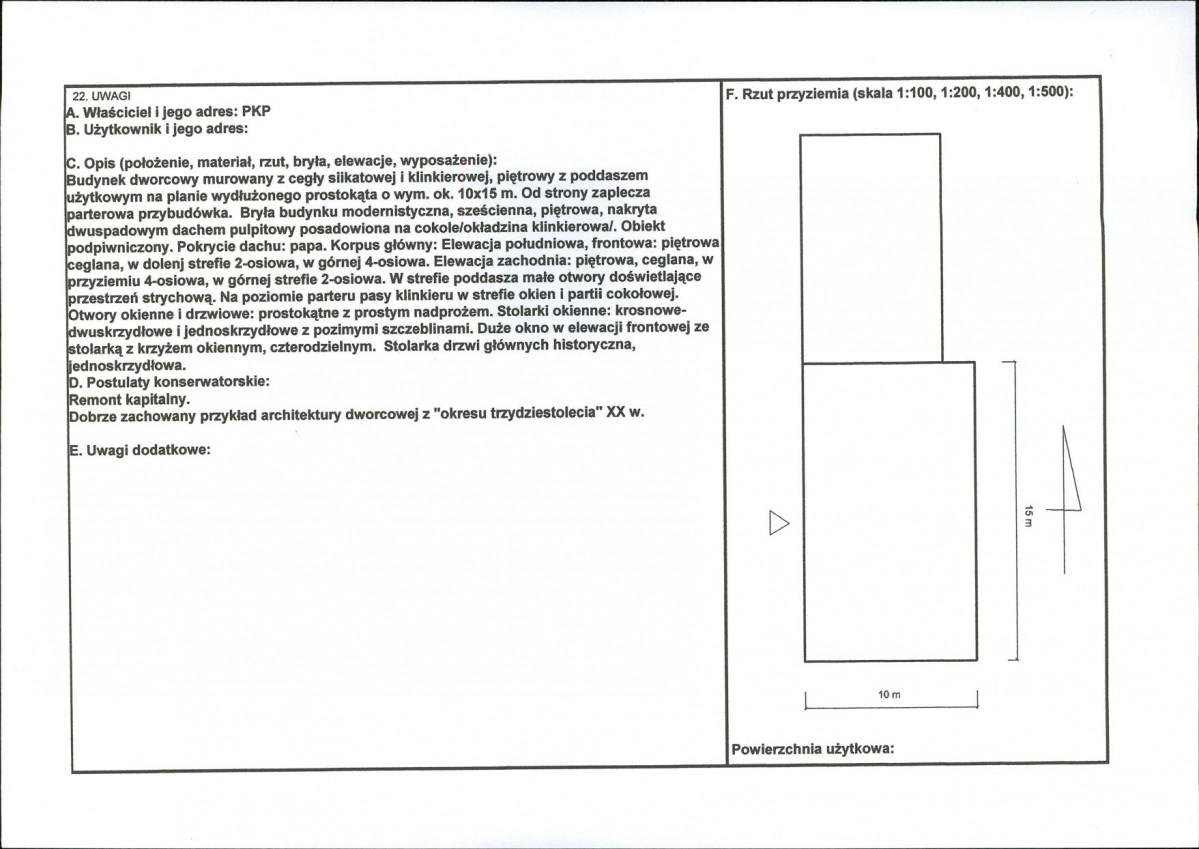 KEZN - Karta obiektu niewpisanego do rejestru, skan nr 2