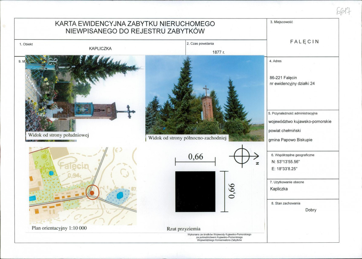 KEZN - Karta obiektu niewpisanego do rejestru, skan nr 1