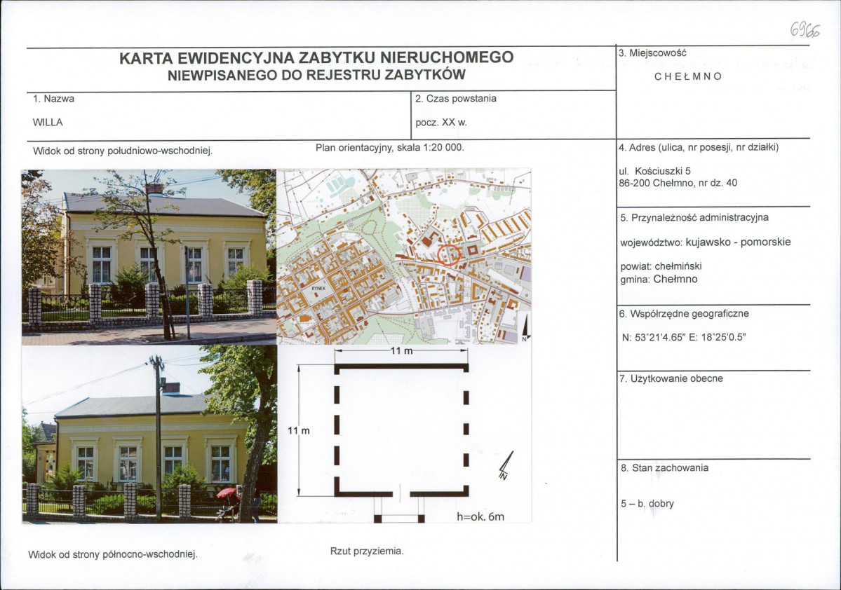 KEZN - Karta obiektu niewpisanego do rejestru, skan nr 1