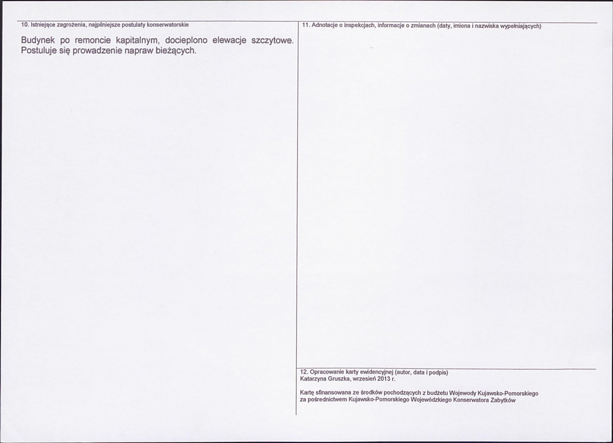 KEZN - Karta obiektu niewpisanego do rejestru, skan nr 2