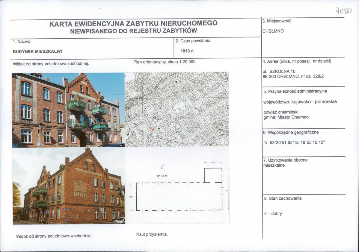 KEZN - Karta obiektu niewpisanego do rejestru, skan nr 1