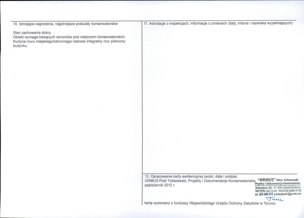 KEZN - Karta obiektu niewpisanego do rejestru, skan nr 2