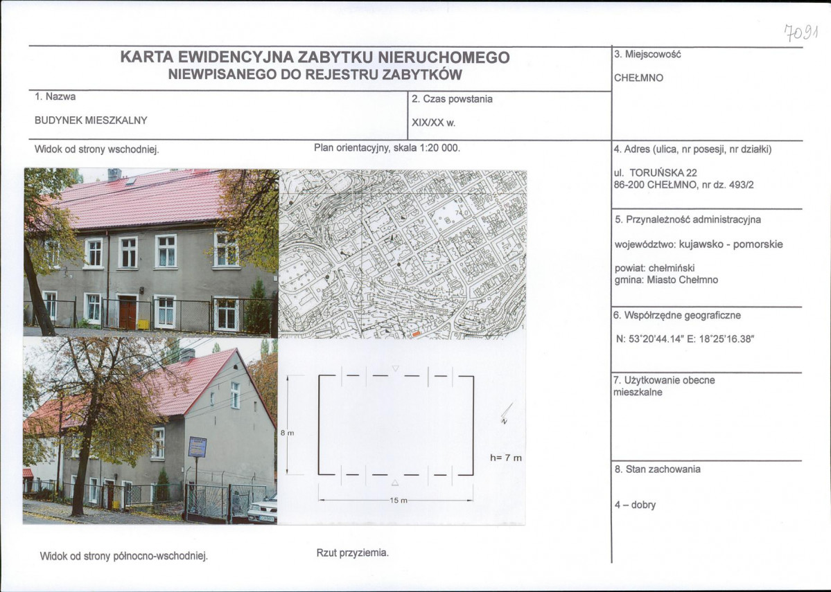 KEZN - Karta obiektu niewpisanego do rejestru, skan nr 1