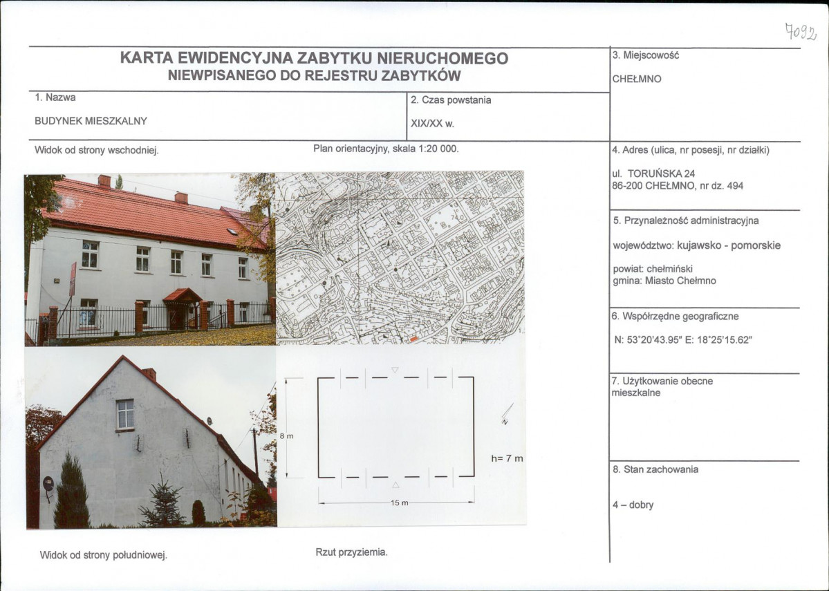 KEZN - Karta obiektu niewpisanego do rejestru, skan nr 1
