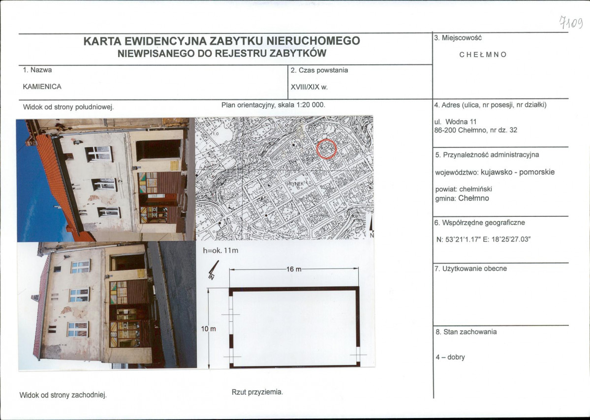 KEZN - Karta obiektu niewpisanego do rejestru, skan nr 1