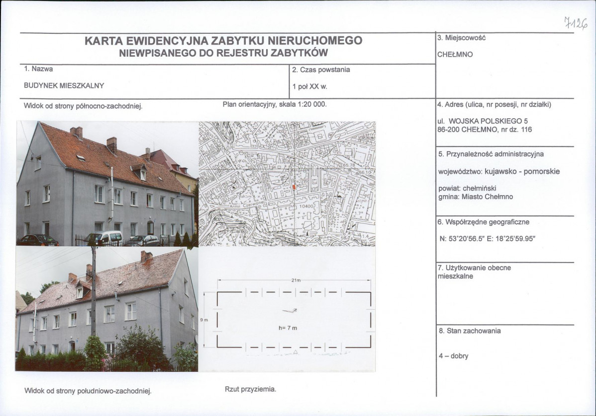 KEZN - Karta obiektu niewpisanego do rejestru, skan nr 1
