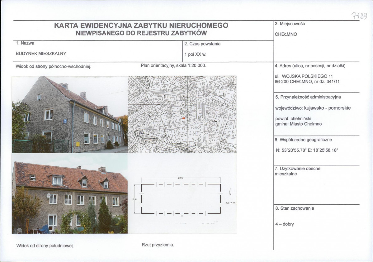 KEZN - Karta obiektu niewpisanego do rejestru, skan nr 1