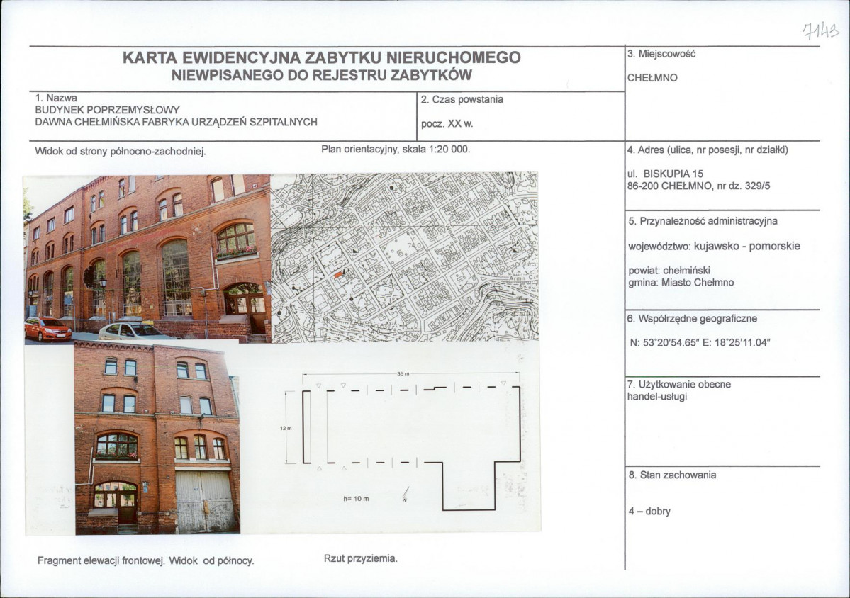 KEZN - Karta obiektu niewpisanego do rejestru, skan nr 1