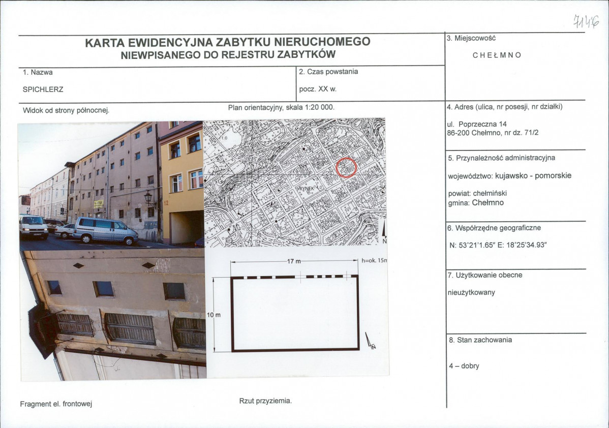 KEZN - Karta obiektu niewpisanego do rejestru, skan nr 1