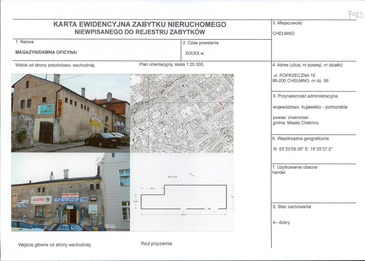 KEZN - Karta obiektu niewpisanego do rejestru, skan nr 1