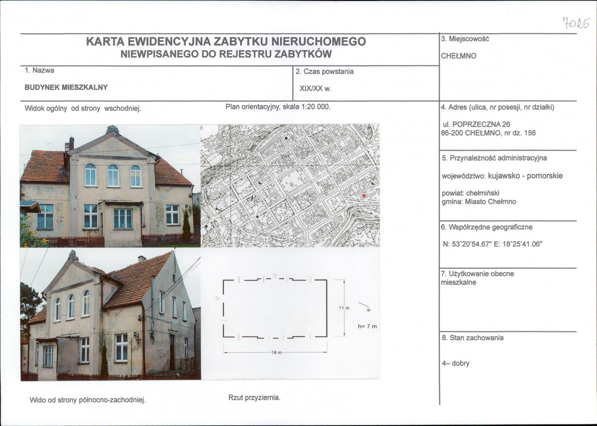 KEZN - Karta obiektu niewpisanego do rejestru, skan nr 1
