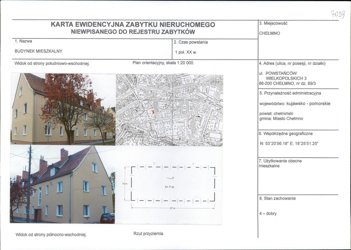 KEZN - Karta obiektu niewpisanego do rejestru, skan nr 1