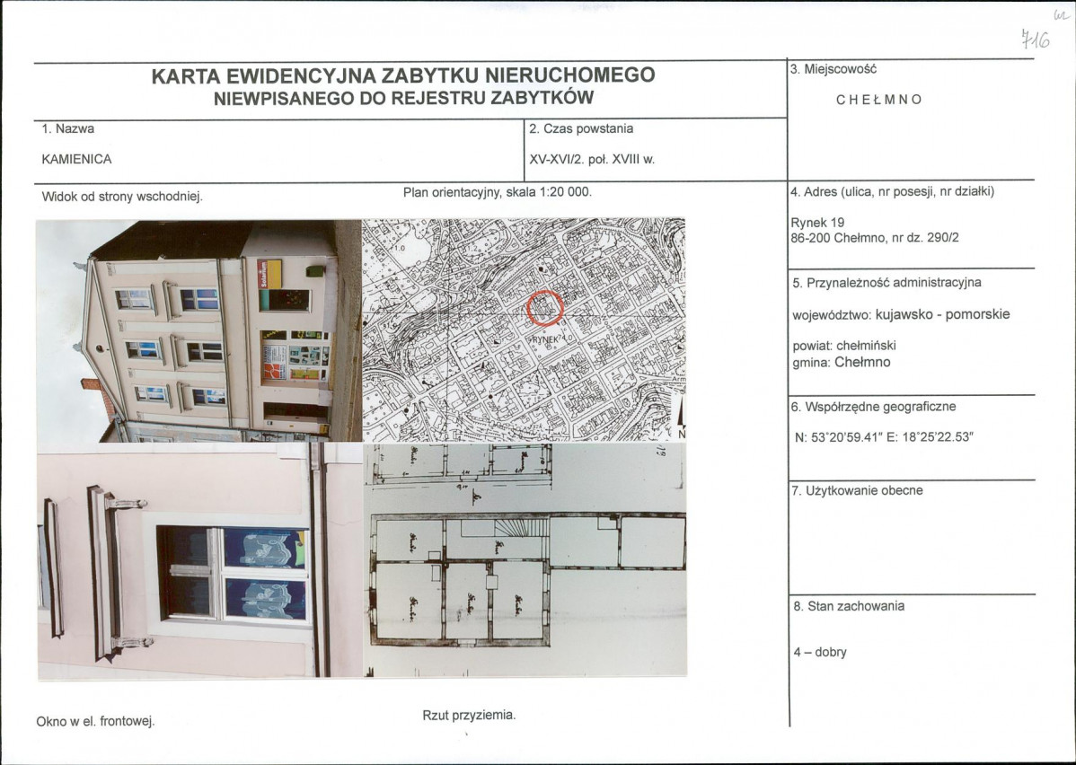 KEZN - Karta obiektu niewpisanego do rejestru, skan nr 1