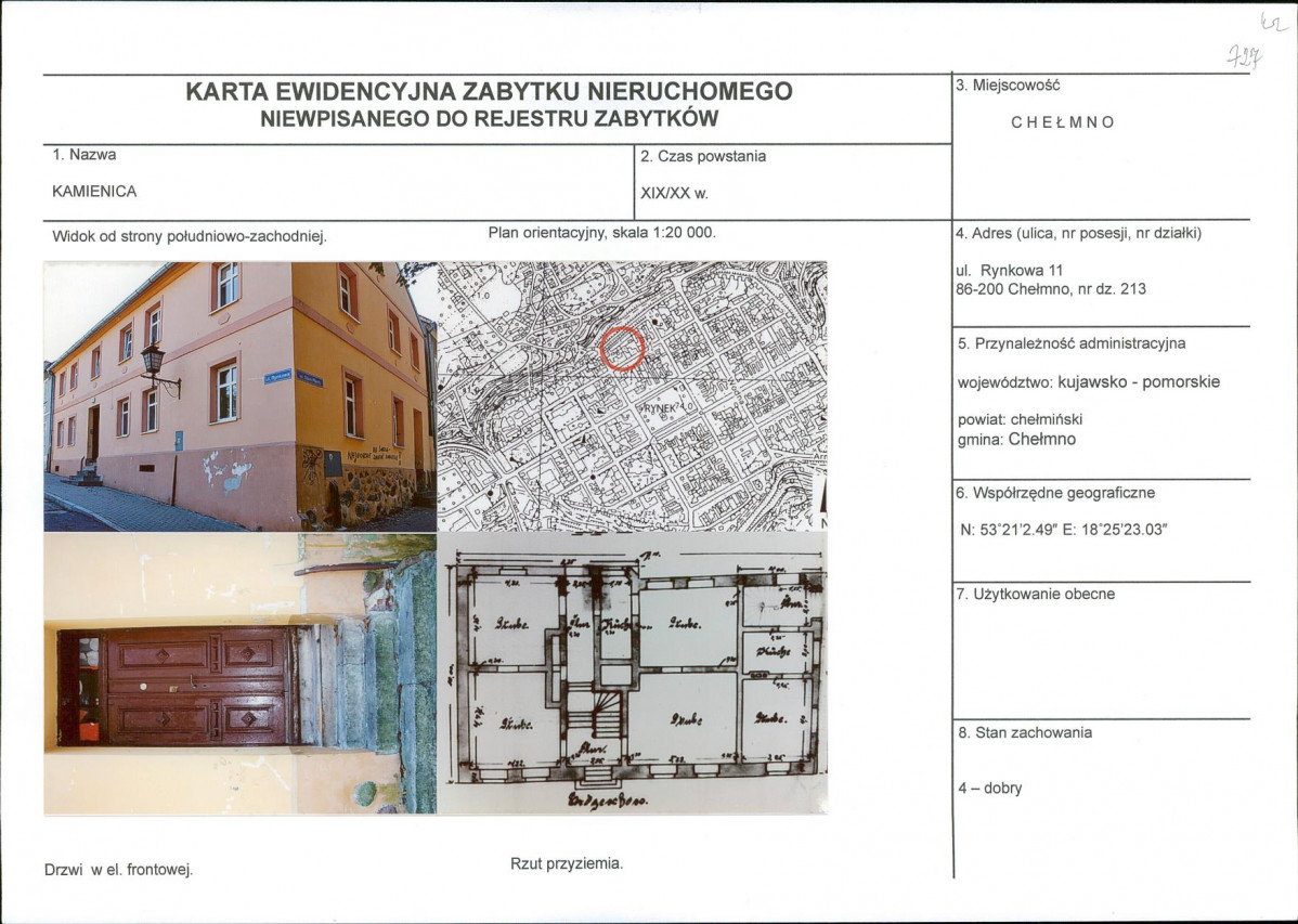 KEZN - Karta obiektu niewpisanego do rejestru, skan nr 1