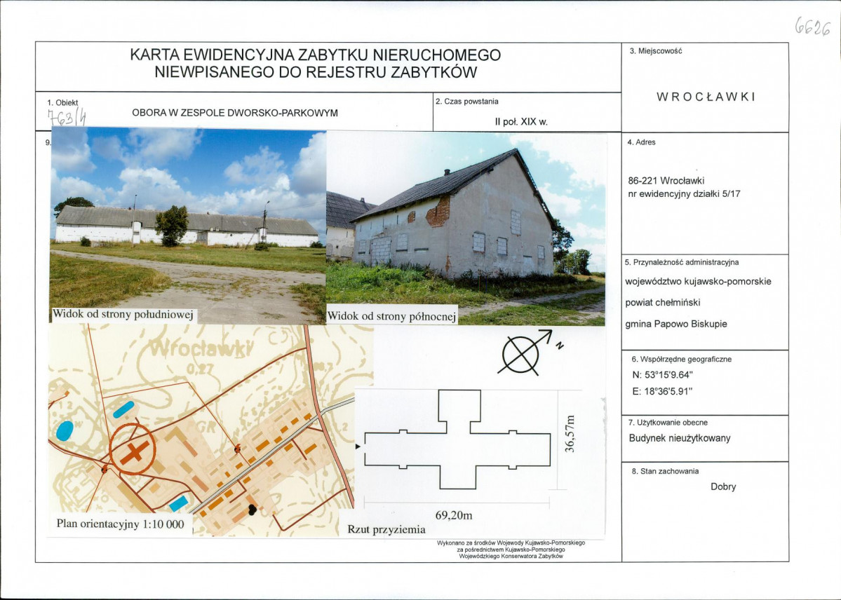 KEZN - Karta obiektu niewpisanego do rejestru, skan nr 1