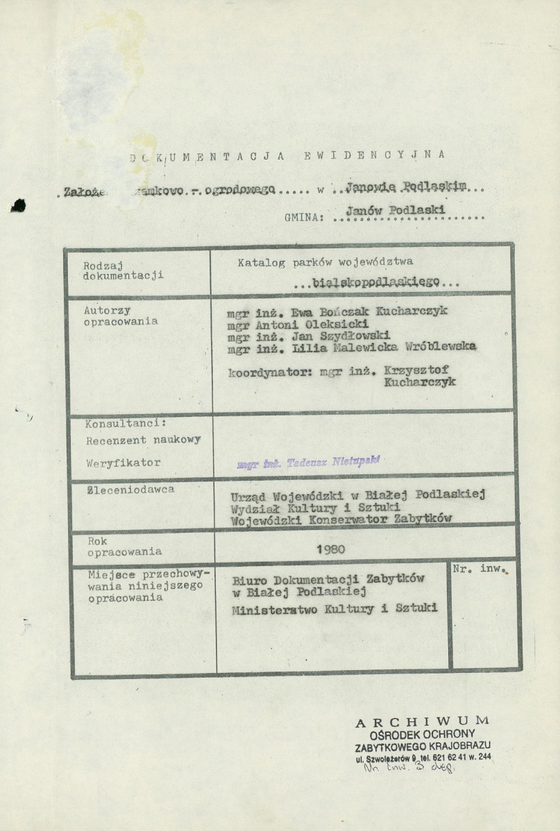 Ewidencja parkowa, skan nr 6