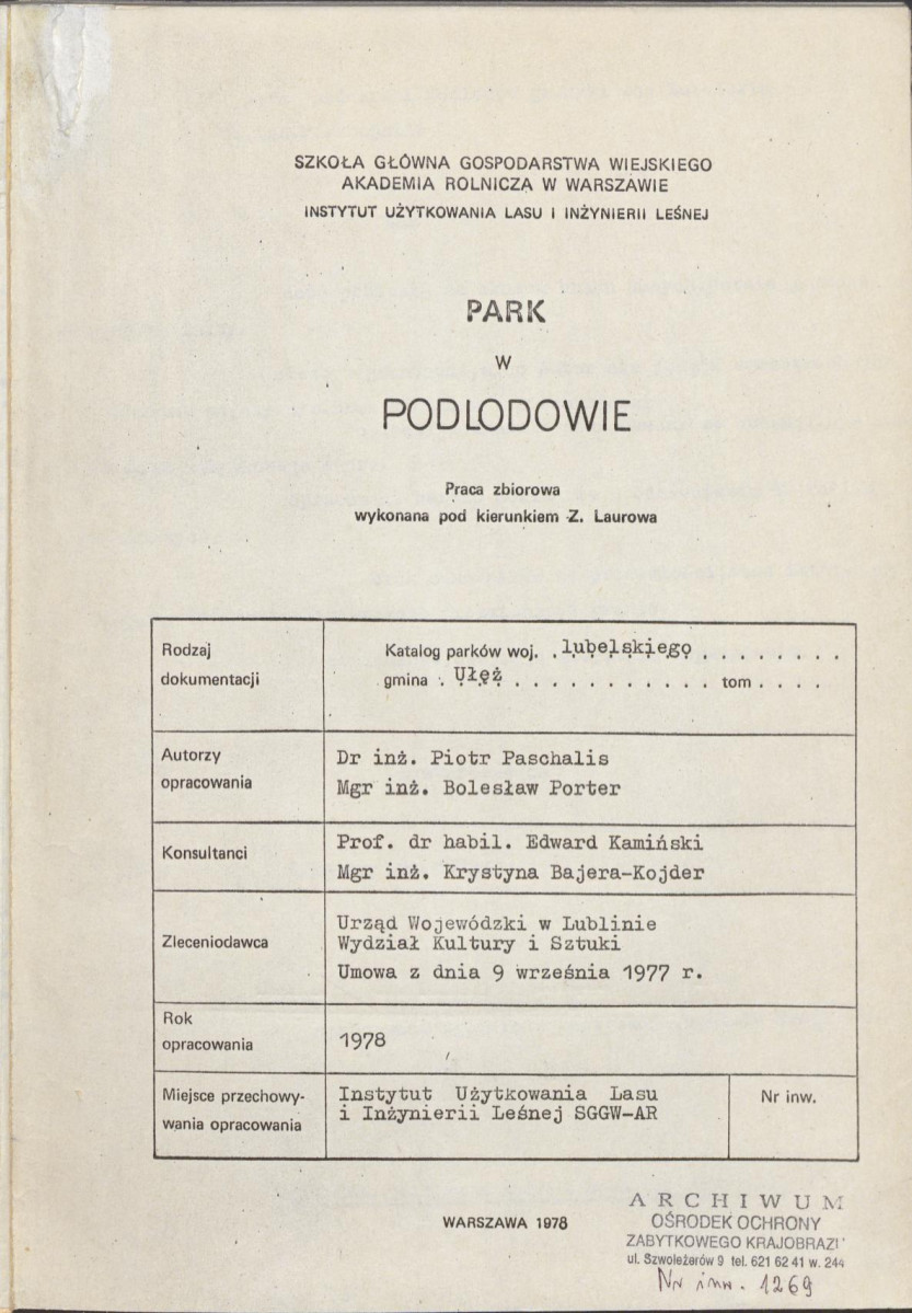 EP - Ewidencja parkowa, skan nr 4