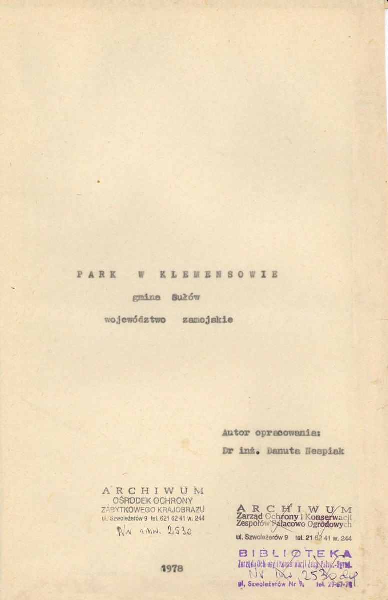 EP - Ewidencja parkowa, skan nr 6