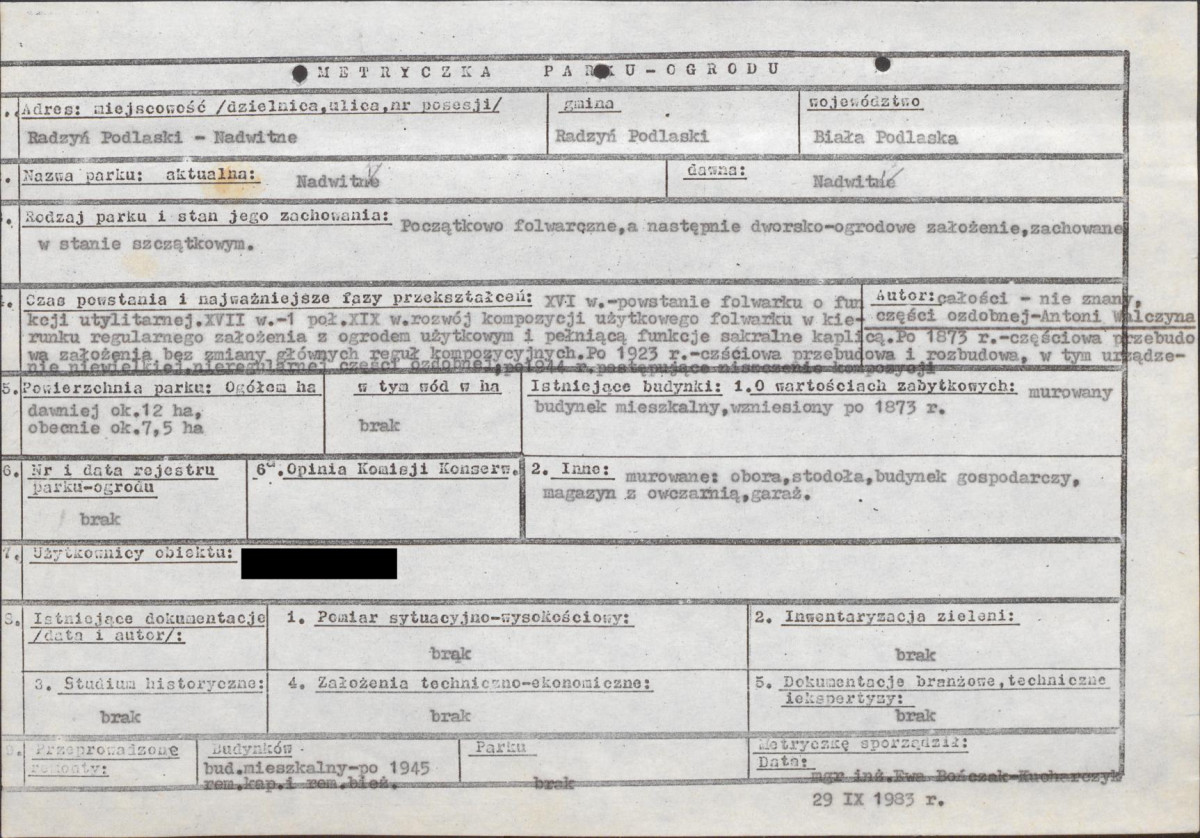 Ewidencja parkowa, skan nr 6