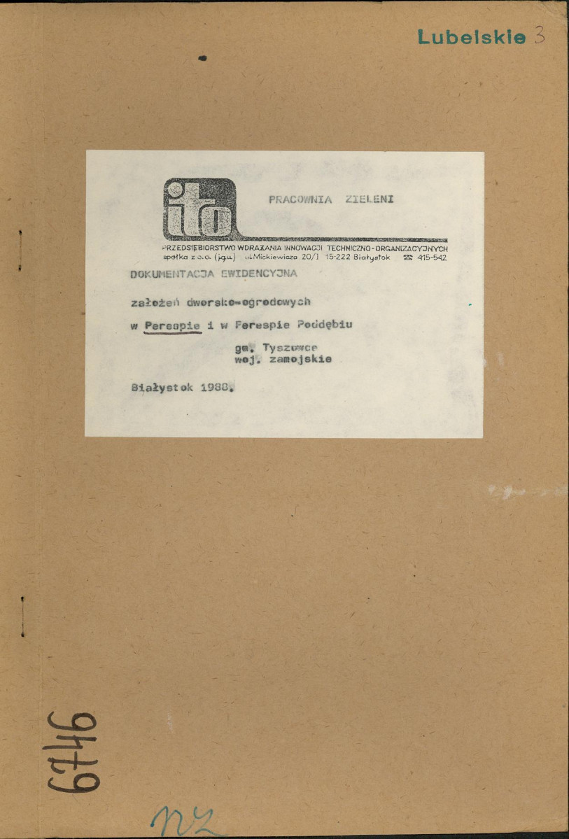 EP - Ewidencja parkowa, skan nr 1