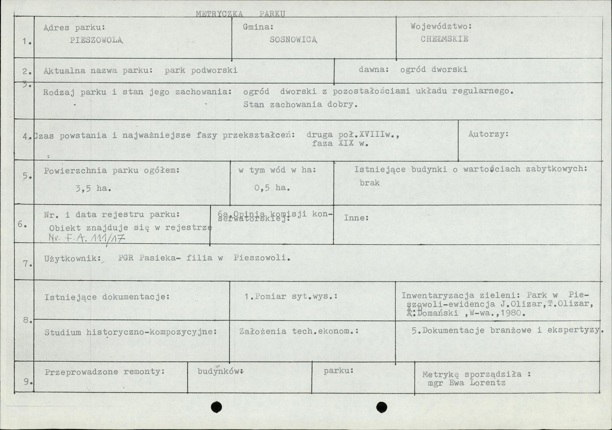 Ewidencja parkowa, skan nr 5