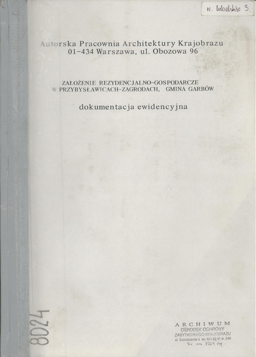 EP - Ewidencja parkowa, skan nr 1