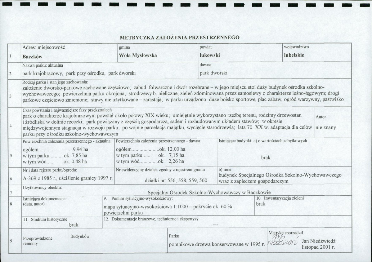 EP - Ewidencja parkowa, skan nr 6