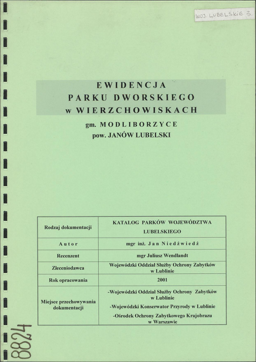 EP - Ewidencja parkowa, skan nr 1