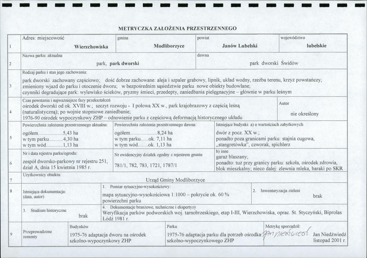 EP - Ewidencja parkowa, skan nr 5