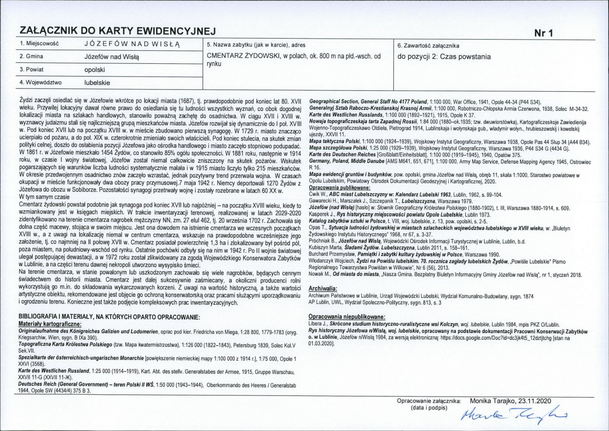 Karta obiektu niewpisanego do rejestru, skan nr 3