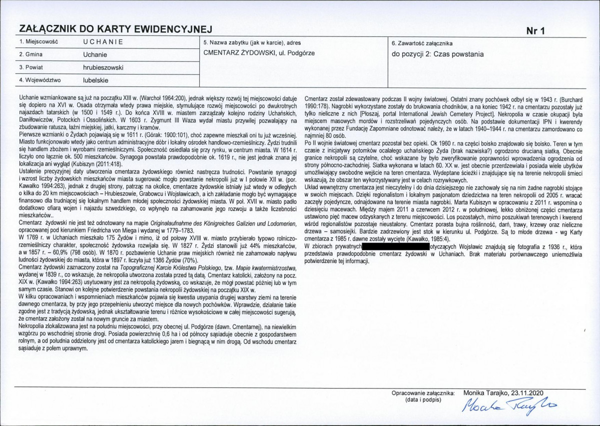 KEZN - Karta obiektu niewpisanego do rejestru, skan nr 3