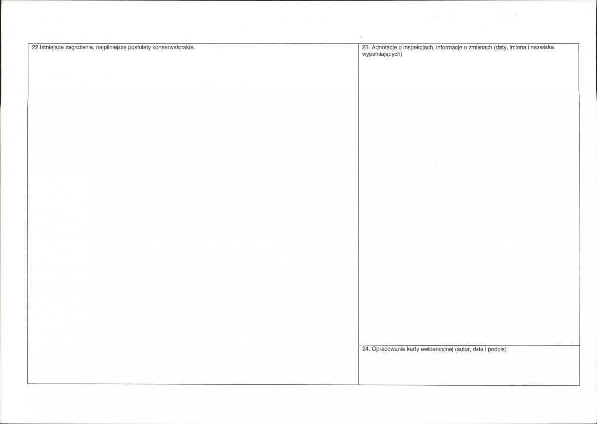 Karta obiektu niewpisanego do rejestru, skan nr 2