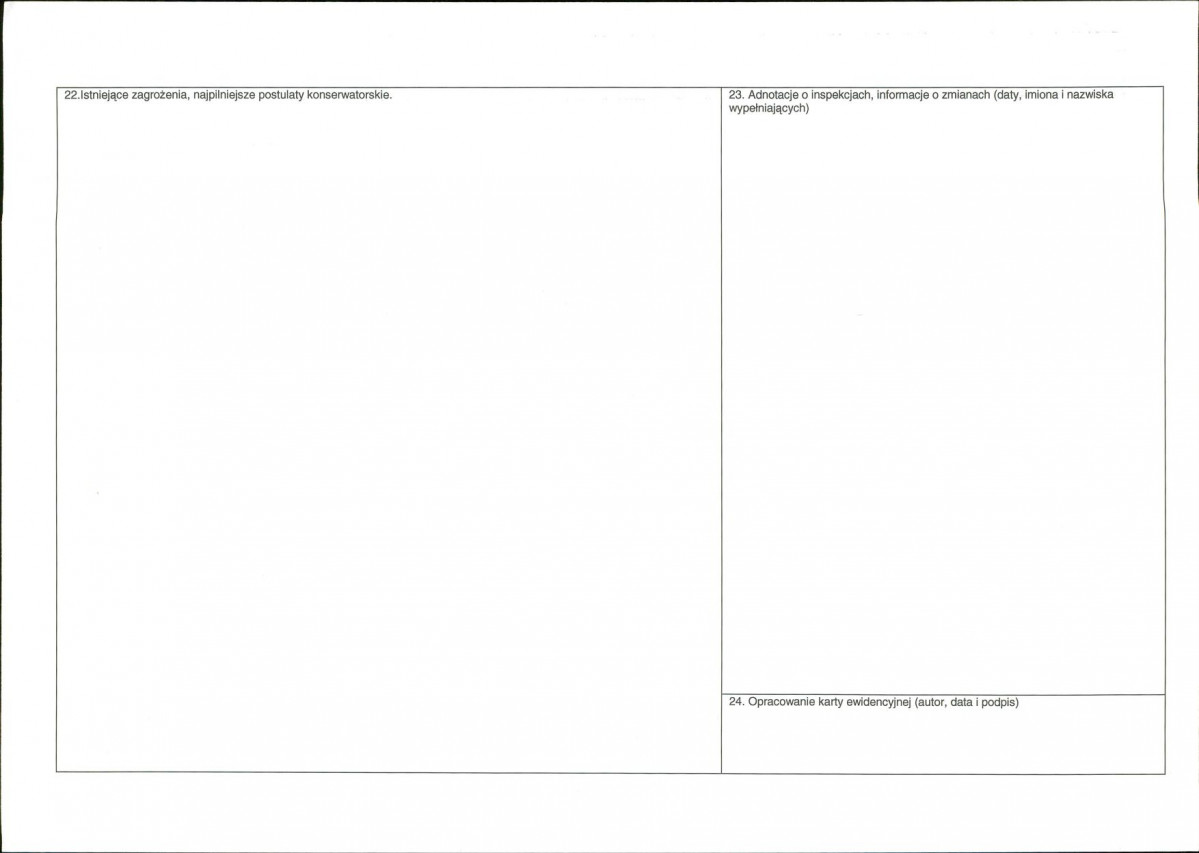 Karta obiektu niewpisanego do rejestru, skan nr 2