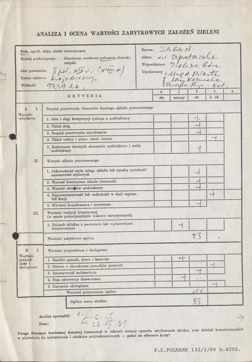 Ewidencja parkowa, skan nr 3