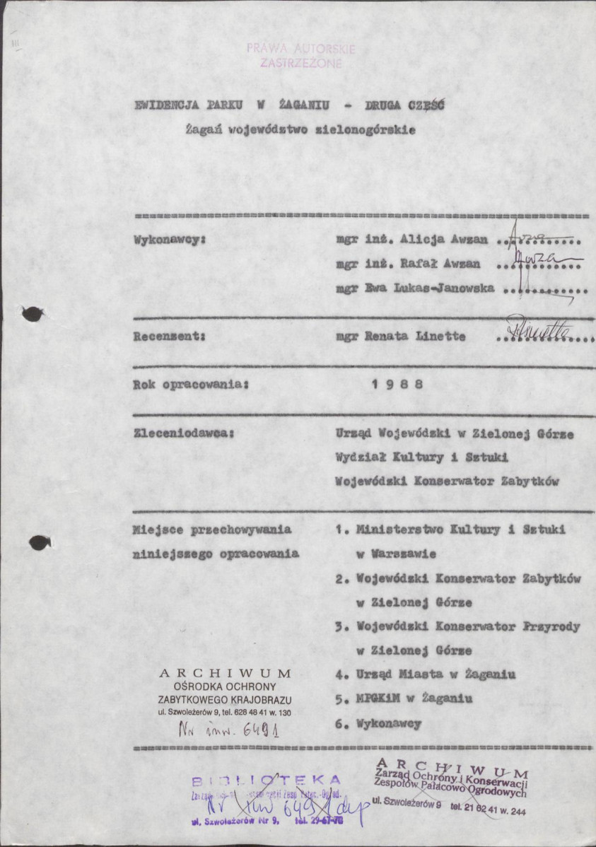 Ewidencja parkowa, skan nr 6