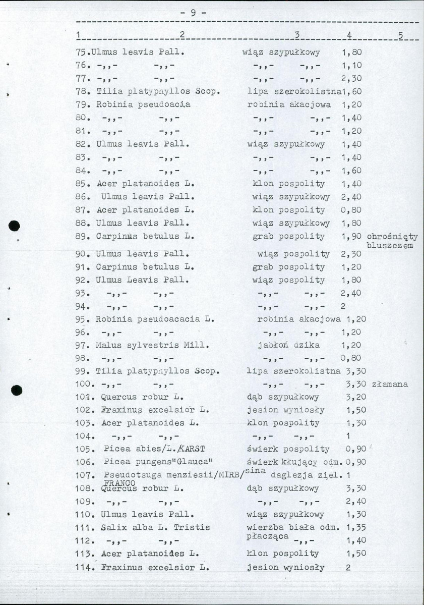 EP - Ewidencja parkowa, skan nr 19
